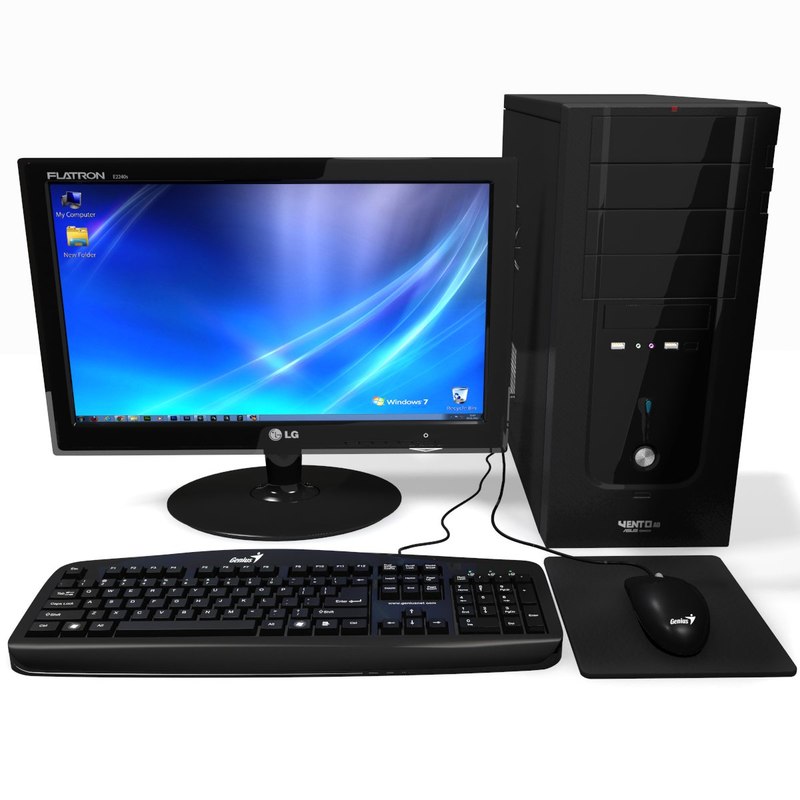 computer black desktop pc 3d max